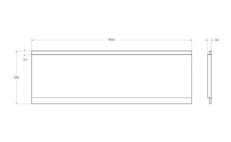 Фронтальная панель для ванны Cezares EM-180-F-SCR-W37