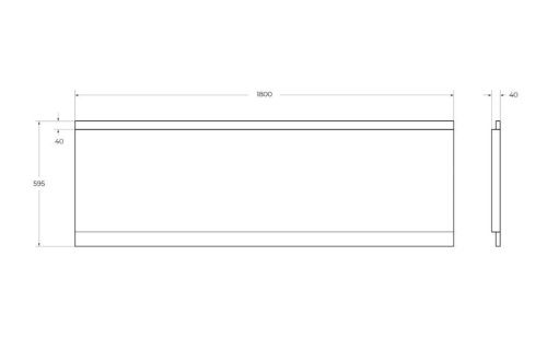 Фронтальная панель для ванны Cezares EM-180-F-SCR-W37 - фото 2