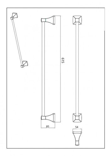 Полотенцедежатель CeramaLux Domino 95408 - фото 2