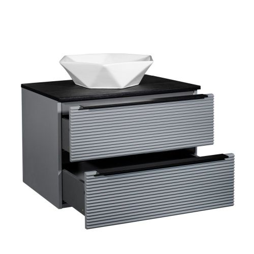 Тумба под раковину Runo Орлеан 00-00002021 70х50 подвесная цвет серый - фото 2