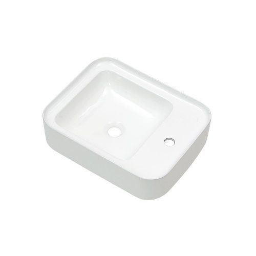 Раковина из сантехнического фарфора Melana 320309-805 50х40 накладная цвет белый 1 отверстие под смеситель - фото 5