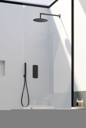 Душевая система AQG Urban Flow 19URFER23605 встраиваемая в стену цвет черный - фото 3