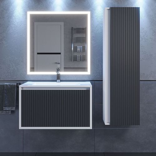 Тумба с раковиной Uperwood Next Premium 3930205162 70х50 цвет серый - фото 3