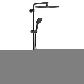 Душевая стойка Teska MIRA DK3680 настенная цвет черный с термостатом