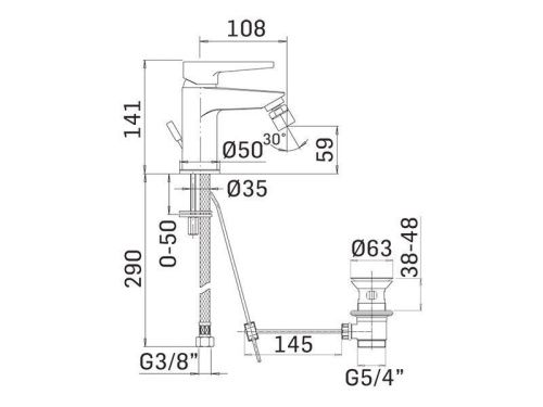 Смеситель Mamoli Logos 55010000L051 на биде хром - фото 2