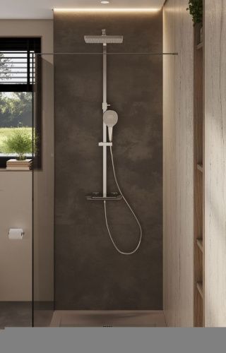 Душевая перегородка Allen Brau Infinity 3.21004.BBA.T 80х200 стекло тонированное профиль черный - фото 3