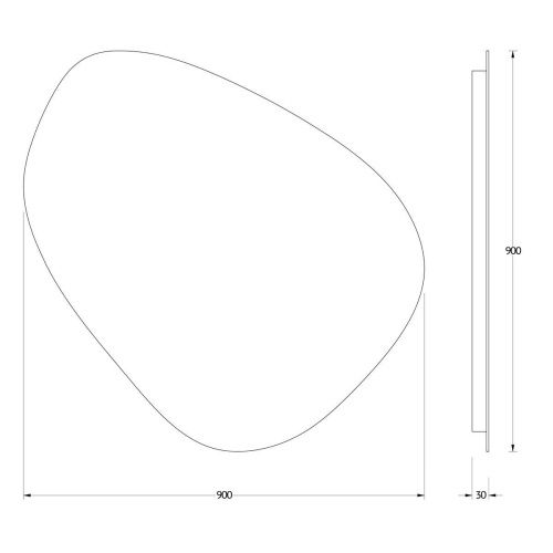 Зеркало с подсветкой Evoform Ledshine BY 2566 90х90 подвесное - фото 2