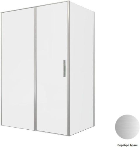 Душевой уголок Allen Brau Priority 3.31035.BA + 3.31044.BA 140х90 стекло прозрачное профиль серебро без поддона - фото 5