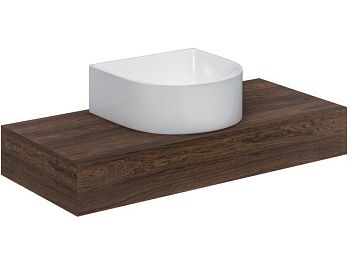 Раковина из сантехнического фаянса Scarabeo Skinny 5411 40х40 накладная цвет белый 1 отверстие под смеситель