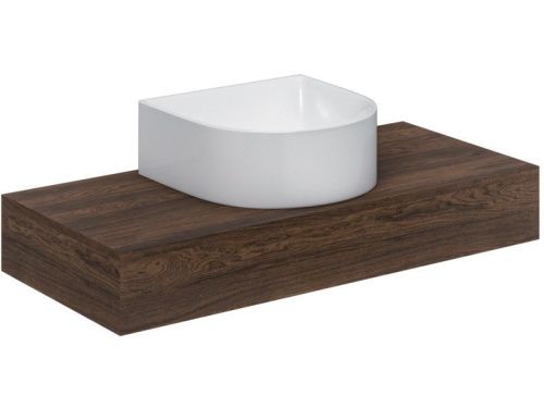 Раковина из сантехнического фаянса Scarabeo Skinny 5411 40х40 накладная цвет белый 1 отверстие под смеситель