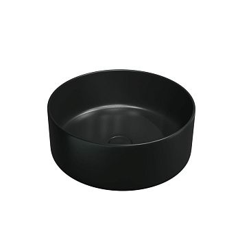 Раковина из сантехнического фаянса CHARUS TORRE BIANCA 700-011B 40х40 накладная цвет черный без отверстий под смеситель