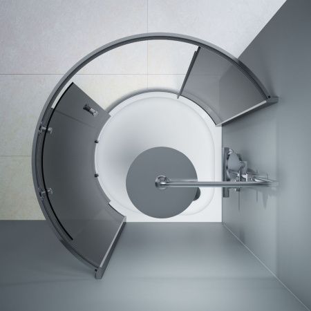 Душевой уголок Am.Pm Like W83UG-333-095CG 95х95 стекло тонированное профиль хром без поддона