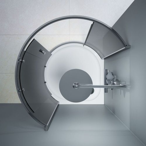 Душевой уголок Am.Pm Like W83UG-333-095CG 95х95 стекло тонированное профиль хром без поддона - фото 4