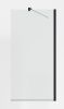 Душевая шторка на ванну Timo T24 70х140 стекло прозрачное профиль черный ориентация универсальная