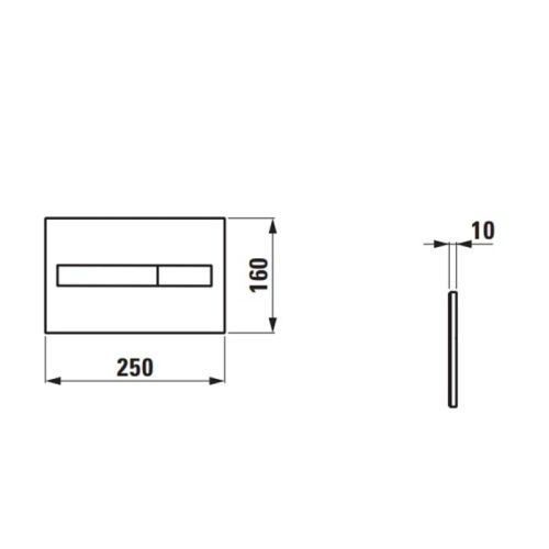 Клавиша смыва механическая Laufen Installation System LIS 8.9566.1.007.000.1 цвет хром - фото 2