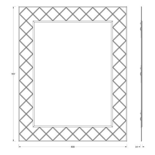 Зеркало Evoform Florentina BY 5004 80х100 подвесное - фото 2