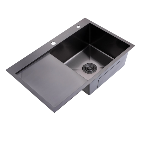 Кухонная мойка Splenka S704.7850.09 80х50 цвет серый поверхность матовая