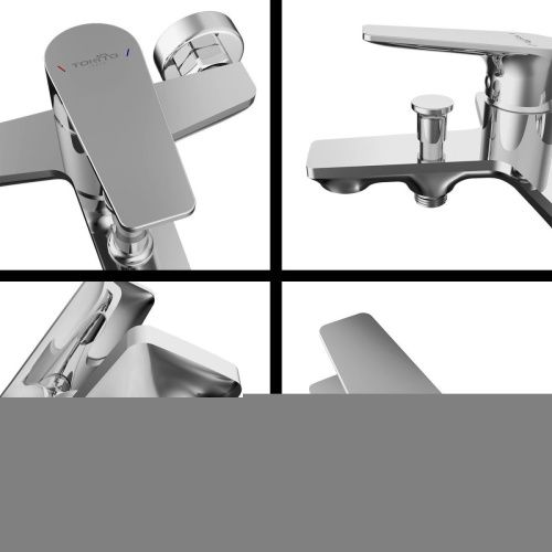 Смеситель для ванны Tokito TOYAMA TOK-TOY-1014 настенный хром - фото 3