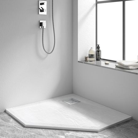 Душевой поддон из искусственного камня Vincea H25 VST-4SP9090W 90х90 белый