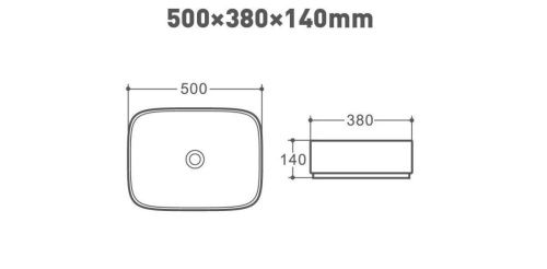 Раковина керамическая Art&Max AM353-B 50х40 накладная цвет белый - фото 2
