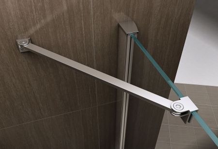 Душевая дверь Abber Zart AG08120 120х195 стекло прозрачное профиль хром