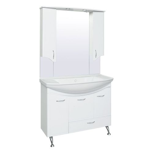 Зеркало-шкаф Runo Севилья 00000000596 110х110 подвесной цвет белый - фото 4