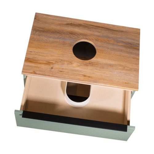 Тумба под раковину Runo Орлеан 00-00002020 70х50 подвесная цвет зеленый - фото 3