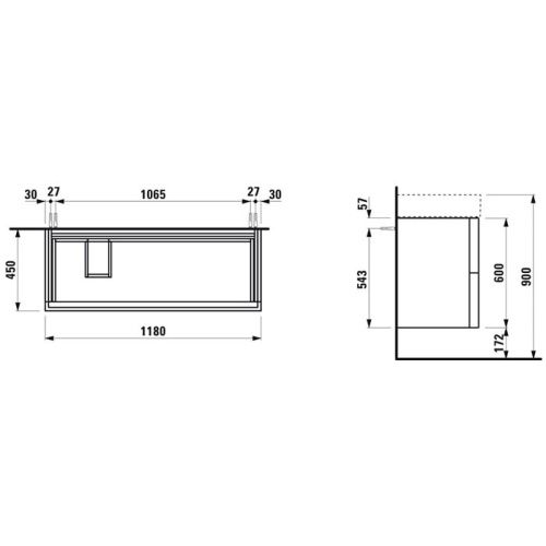 Тумба под раковину Laufen Kartell 4.0764.8.033.640.1 120х50 цвет белый - фото 2