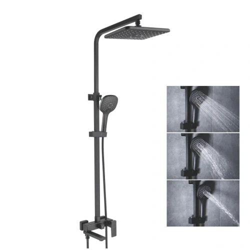 Душевая стойка Rose R2836H настенная цвет черный - фото 2