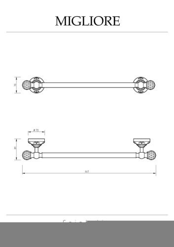 Полотенцедержатель Migliore Cristalia 16841 - фото 2