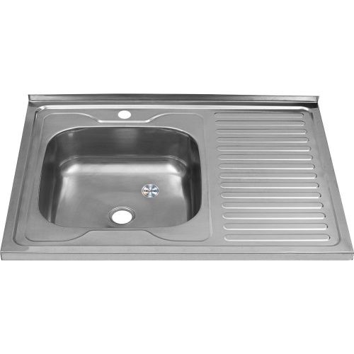 Кухонная мойка Melana 072 t L (*20) 80х60 цвет хром поверхность матовая - фото 2