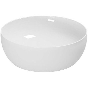 Раковина из сантехнического фаянса Azzurra ELEGANCE ELLA040140C0BI/(ECI40 bi)*0 40х40 накладная цвет белый без отверстий под смеситель