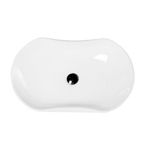 Раковина из сантехнического фаянса BelBagno BB1334 70х40 накладная цвет белый без отверстий под смеситель - фото 2