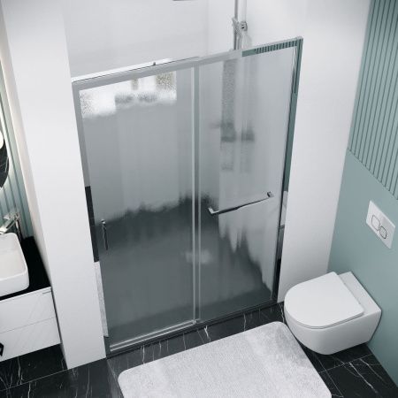 Душевая дверь Grossman Style 100.K33.05.130.10.02 130х195 стекло текстурное профиль хром