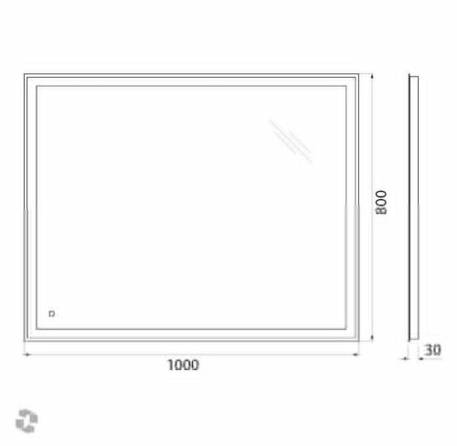 Зеркало с подсветкой BelBagno SPC-GRT-1000-800-LED-TCH 100х80 подвесное - фото 5