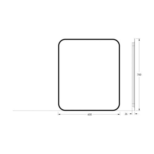 Зеркало с подсветкой Defesto AURA DF 2976 60х70 подвесное - фото 2