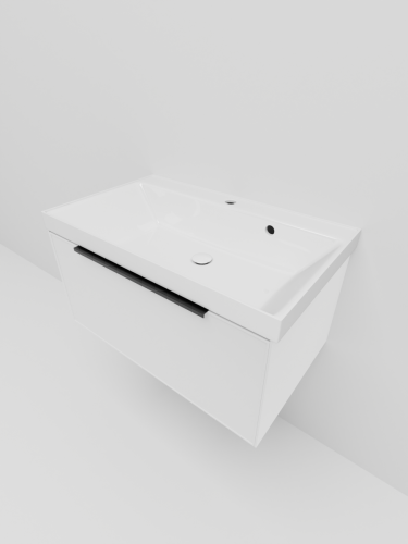 Тумба под раковину La Fenice Simpla FNC-01-SIM-B-80 80х40 подвесная цвет белый - фото 2