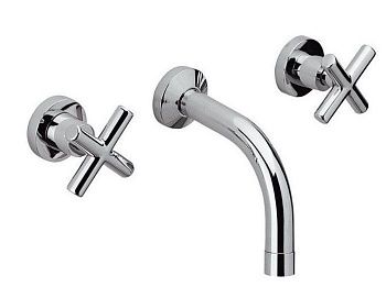 Смеситель для раковины Daniel Jax J5022-15 встраиваемый в стену черный