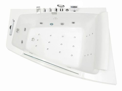 Ванна акриловая гидромассажная Gemy G9056 O R 170х130 пристенная асимметричная с каркасом - фото 2