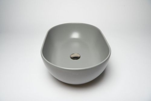 Раковина из сантехнического фарфора Galassia Dream 7308GM 60х40 накладная цвет серый - фото 4