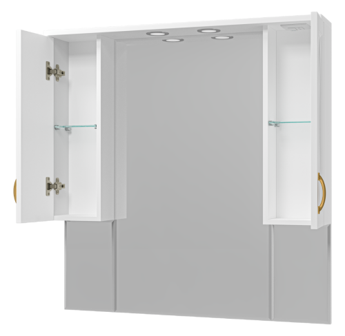 Зеркало-шкаф Misty Амбра П-Амб02100-0122Я 100х100 подвесной - фото 4