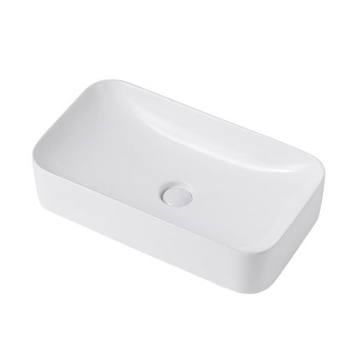 Раковина керамическая Abber RECHTECK AC2204 60х40 накладная цвет белый без отверстий под смеситель - фото 2