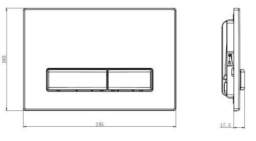 Клавиша смыва механическая CHARUS Raiden FP.321.BBN.01 цвет черный - фото 2
