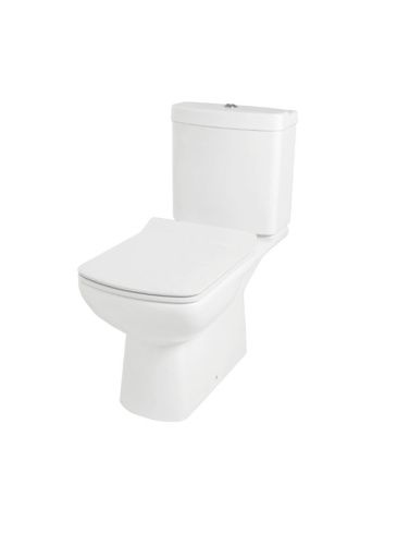 Унитаз напольный с бачком Creo Сeramique TOURS COMBO-TO1003 белый с сиденьем с микролифт душевой смыв - фото 4