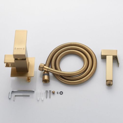 Гигиенический душ со смесителем Shevanik S127G золото - фото 4