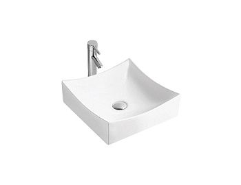 Раковина из сантехнического фарфора Aquatek AQ5516-00 40х40 накладная цвет белый без отверстий под смеситель