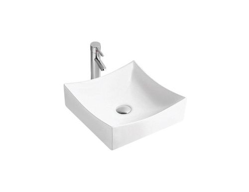 Раковина из сантехнического фарфора Aquatek AQ5516-00 40х40 накладная цвет белый без отверстий под смеситель