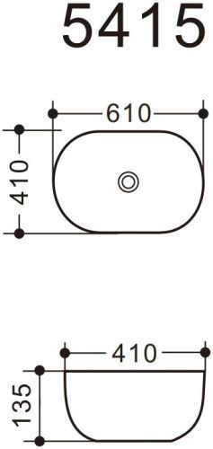 Раковина керамическая Art&Max AM5415-W 60х40 накладная цвет белый - фото 4