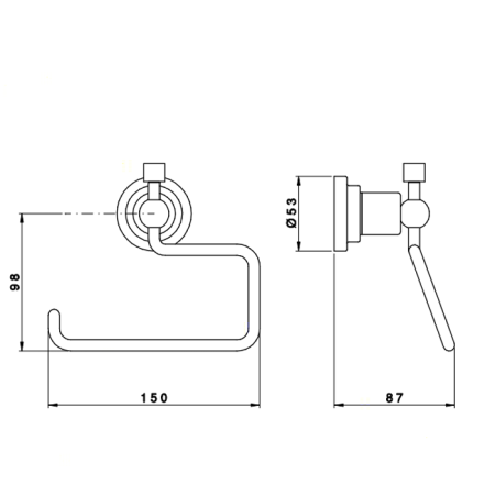 Бумагодержатель Nicolazzi Monte Croce 1492CR27