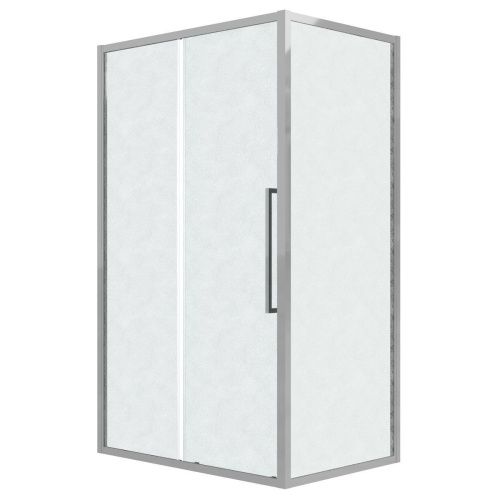 Душевая перегородка Grossman Cosmo 200.K33.02.80.10.02 80х195 стекло текстурное профиль хром - фото 2